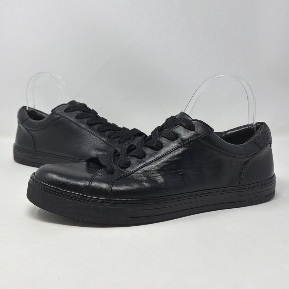AUTH Coach Logan Low Top Leather Sneakers Black Men’s 10.5D EU44 FG1618